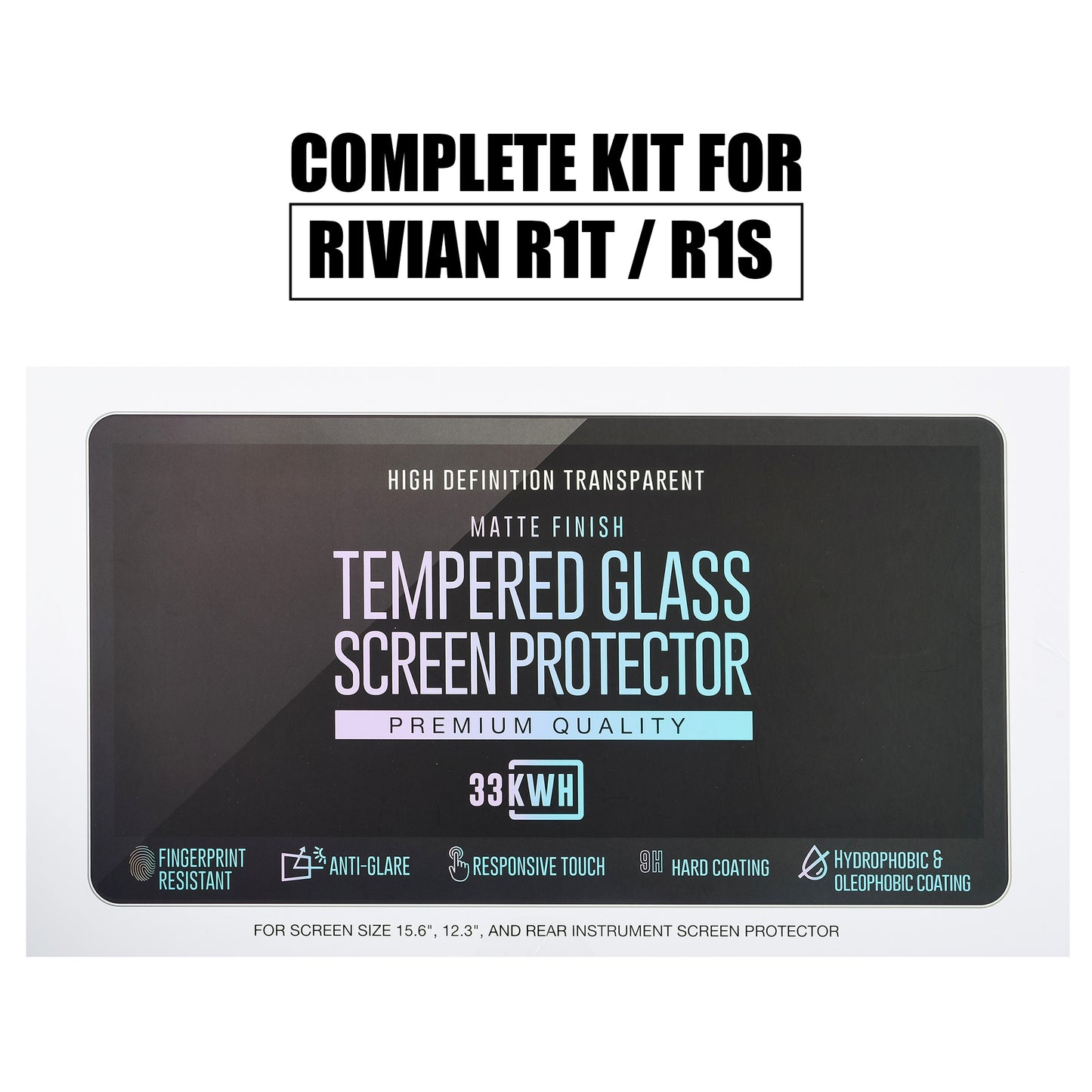 Good Life + Style Tempered Glass Display Screen Protector Kitfor 2022 2023 Rivian R1T R1S, 3 Screens