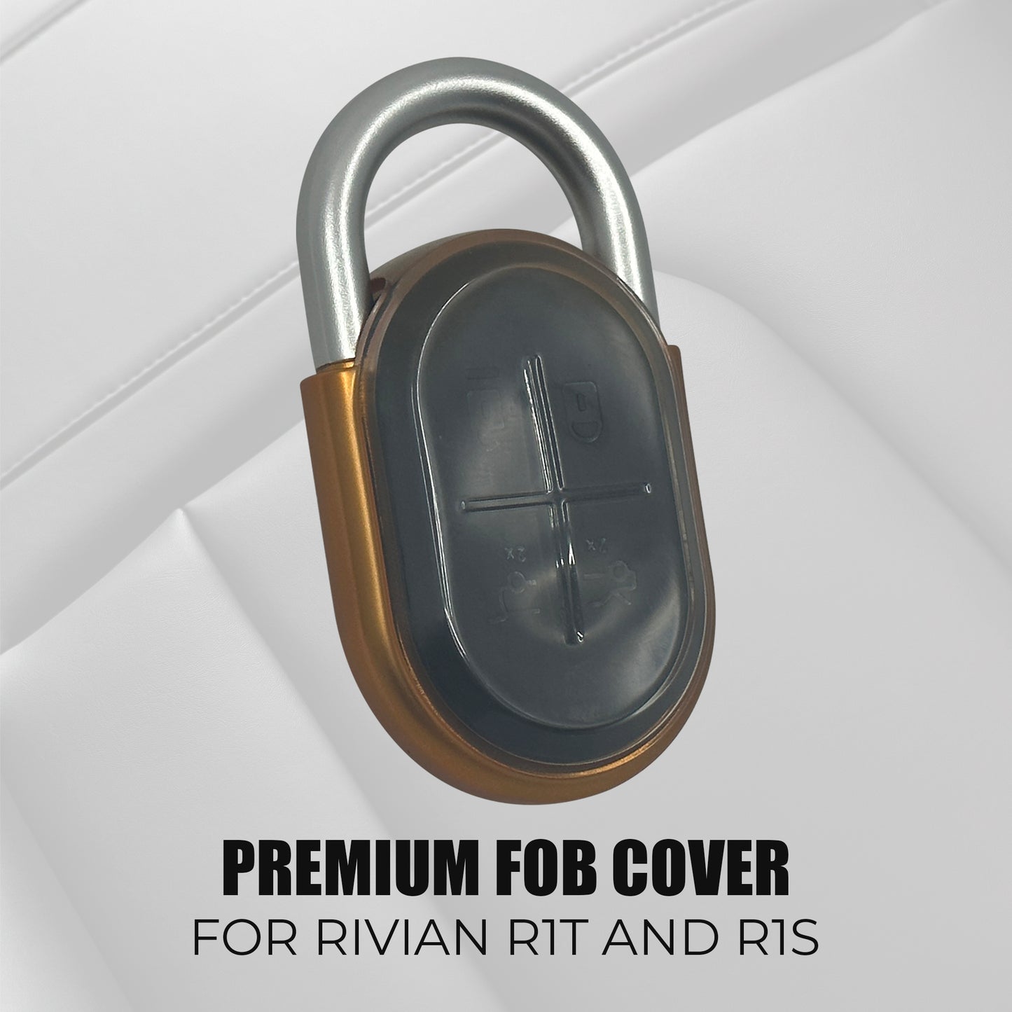 Good Life + Style Shock and Drop-Resistant Smart Car Key Protector for Rivian R1T and R1S, Orange