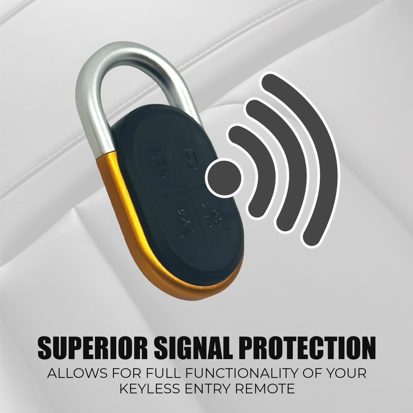 Good Life + Style Shock and Drop-Resistant Smart Car Key Protector for Rivian R1T and R1S, Orange