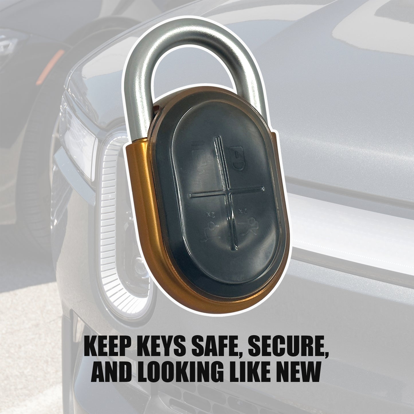 Good Life + Style Shock and Drop-Resistant Smart Car Key Protector for Rivian R1T and R1S, Orange