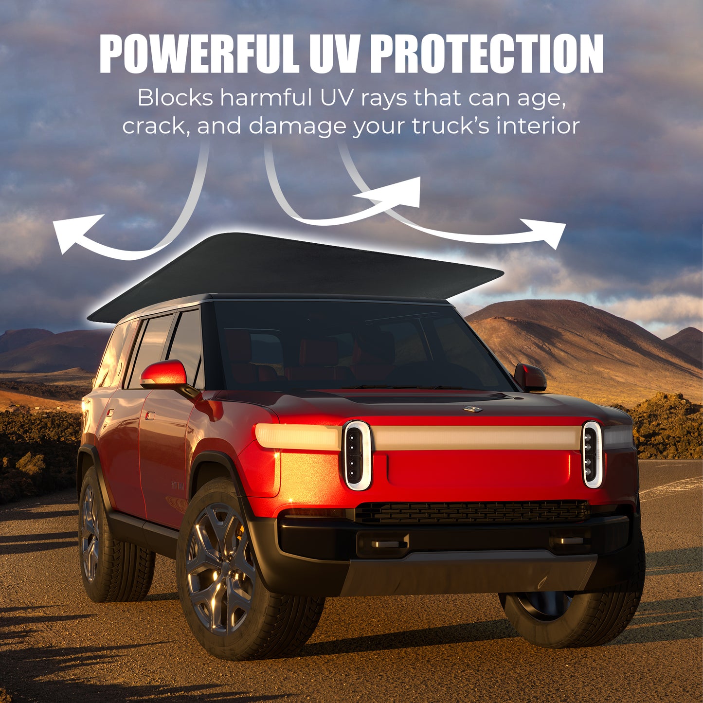 Good Life + Style Foldable Roof Sunshade for Rivian R1S